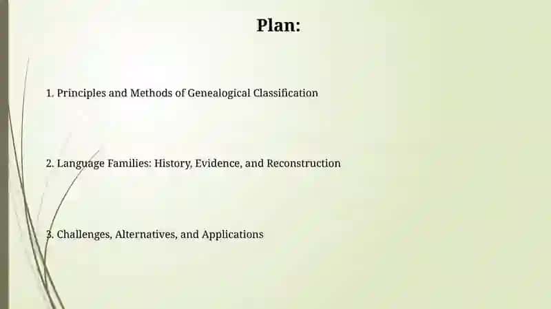 Genealogical classification of languages 2