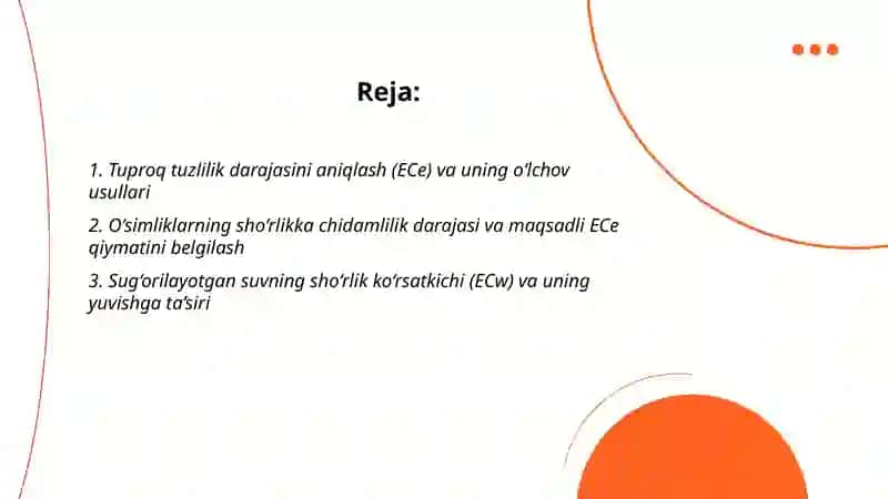 Ekinlarni suğorish va suğorish tizimlari fani 2