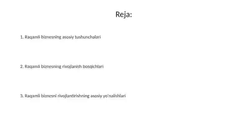 Raqamlibiznesning asosiy tushunchalari 2