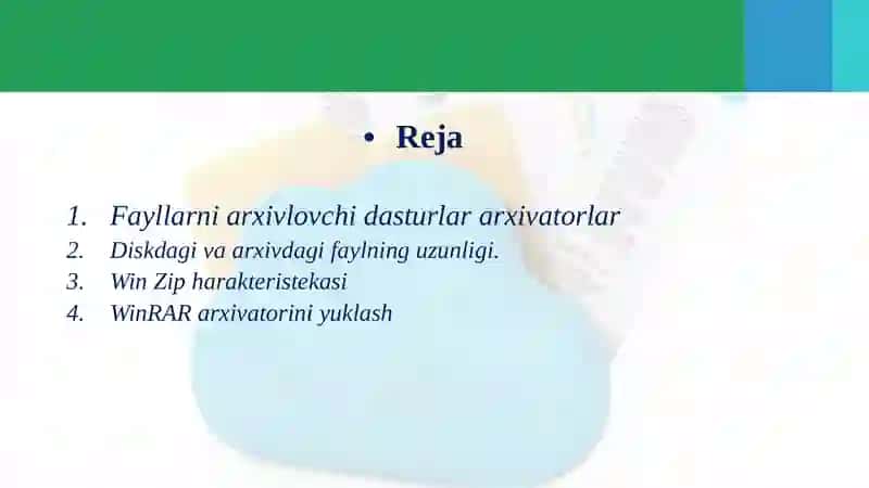 Fayllarni arxivlash va arxivator dasturlar 2