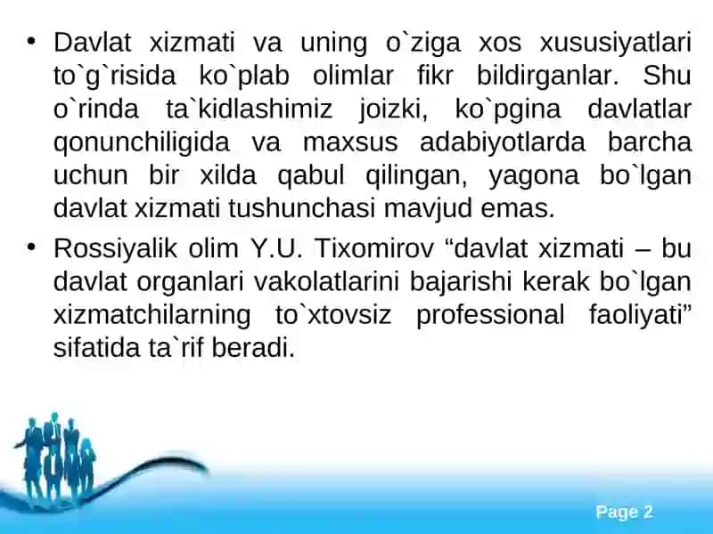 Davlat xizmatchilari tushunchasi 2