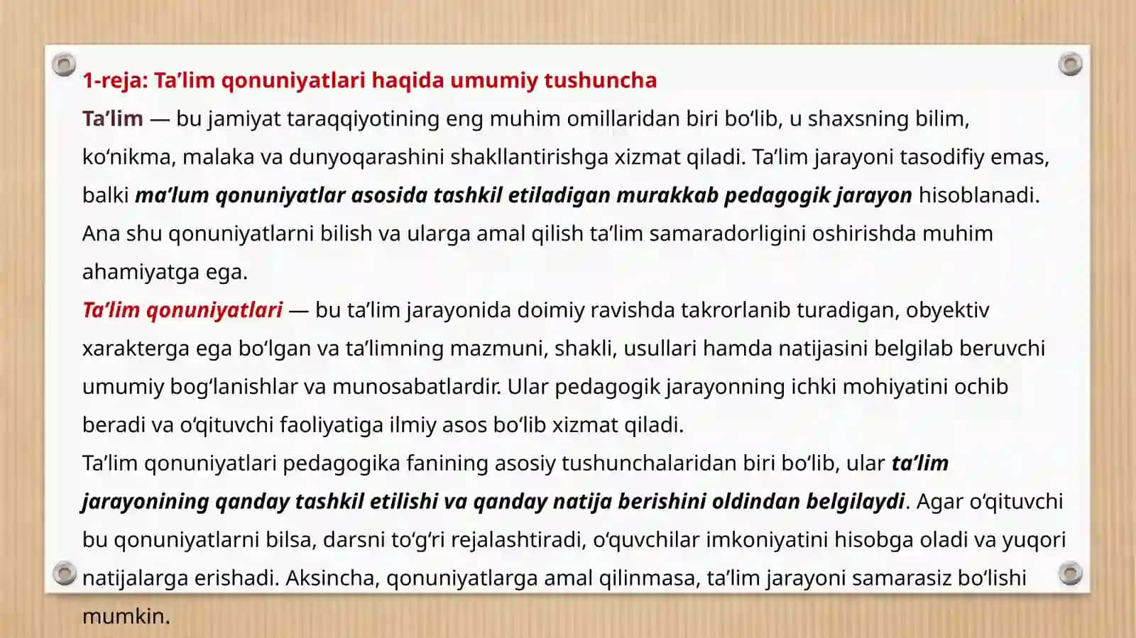 Ta’limqonuniyatlari 2