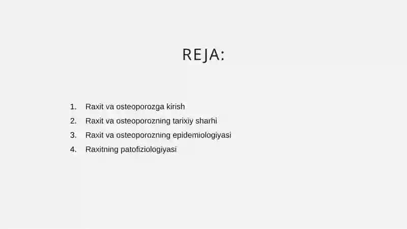 Raxit va osteoporozpatogenezivadavolashusullari 2