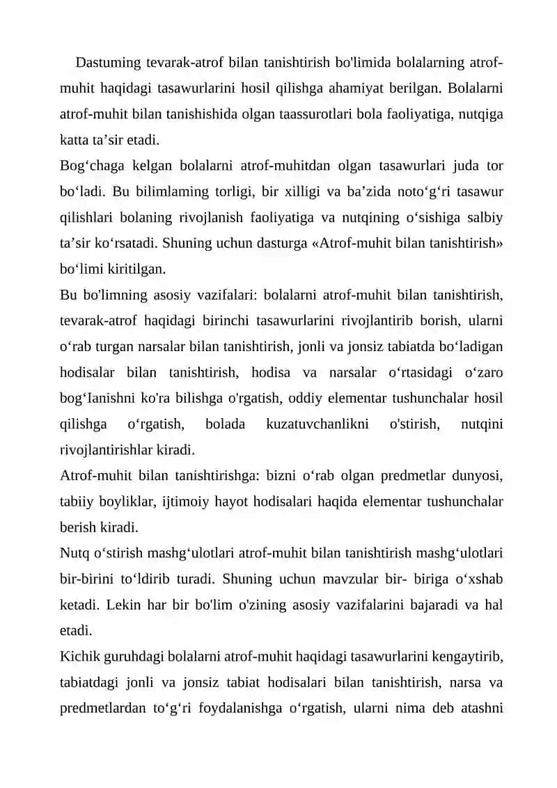 KAR BOLALARNI O’QITISH JARAYONI 2