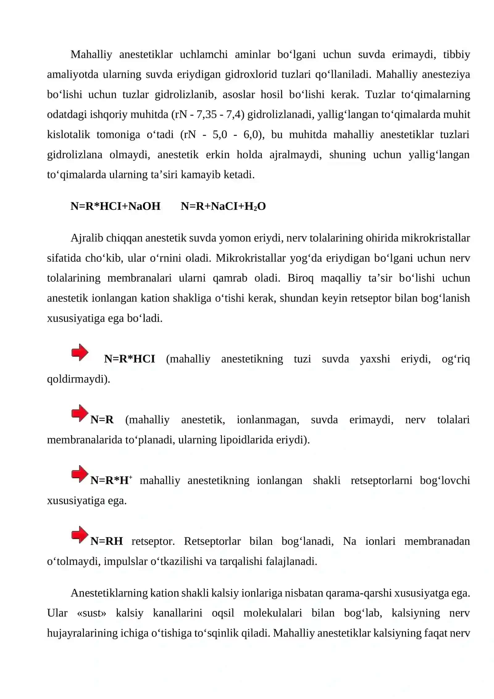 MAXALLIY ANESTEZIYALOVCHI MODDALAR 2