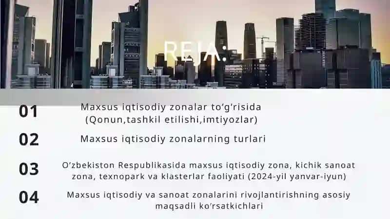 MAXSUS IQTISODIY ZONALAR 2