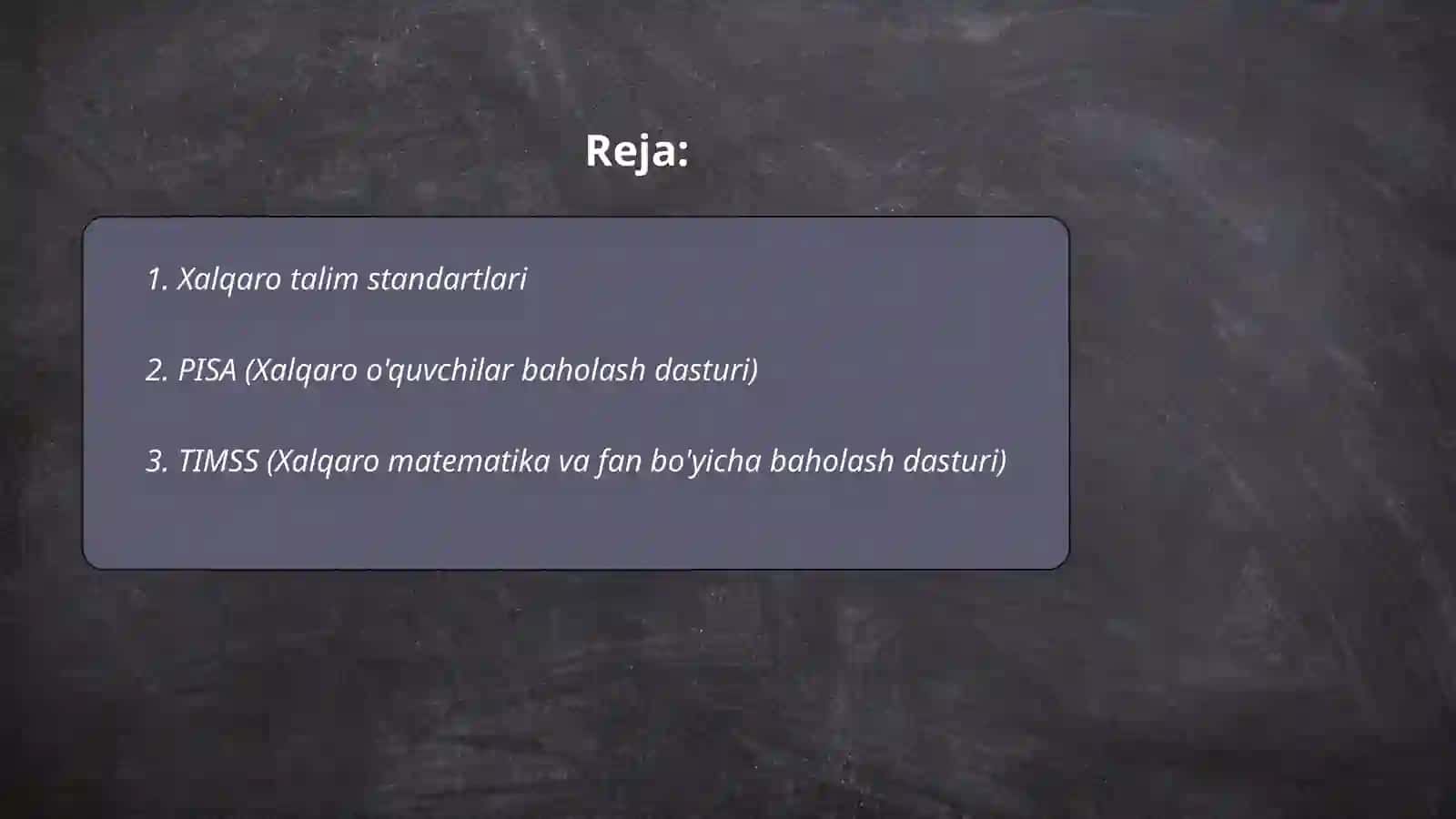 Xalqaro baholash dasturlari 2