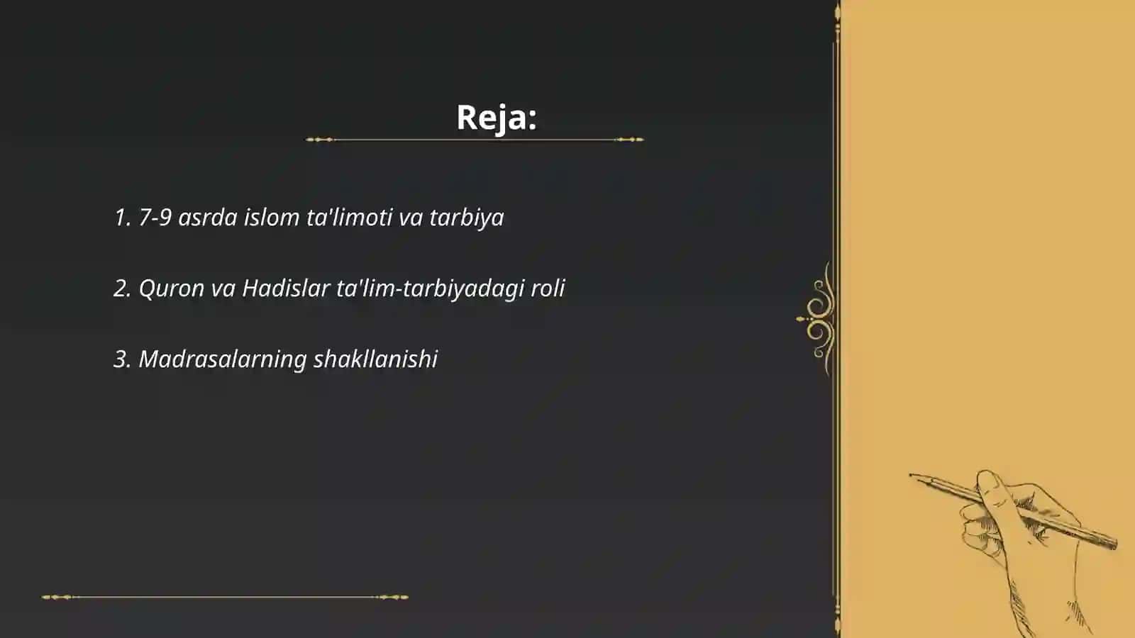 7 asrdan 9 asrgacha boʻlgan davrda maktab tarbiya va pedagogik fikr taraqqiyoti 2