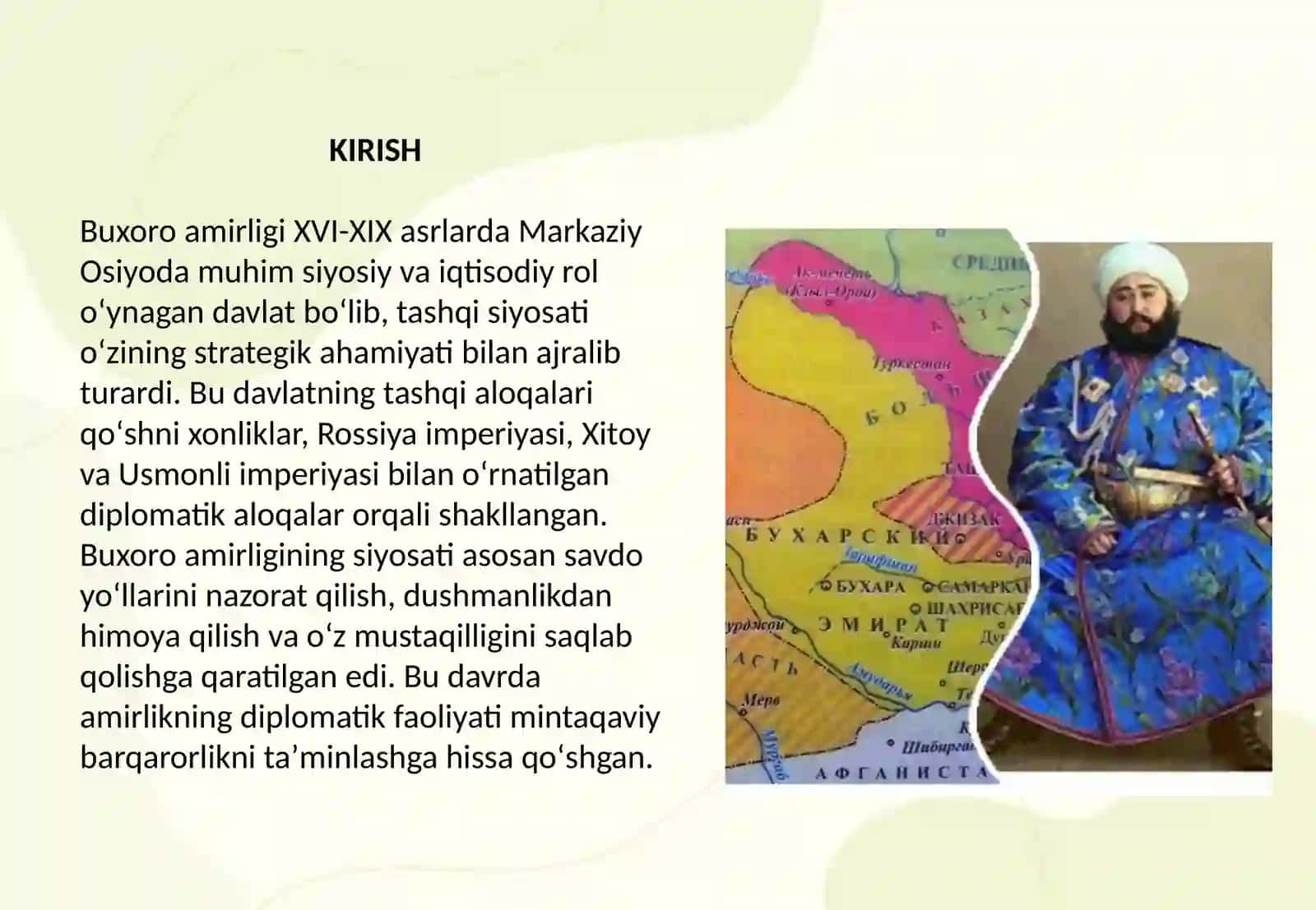 Buxoro amirligining tashqi siyosati 2
