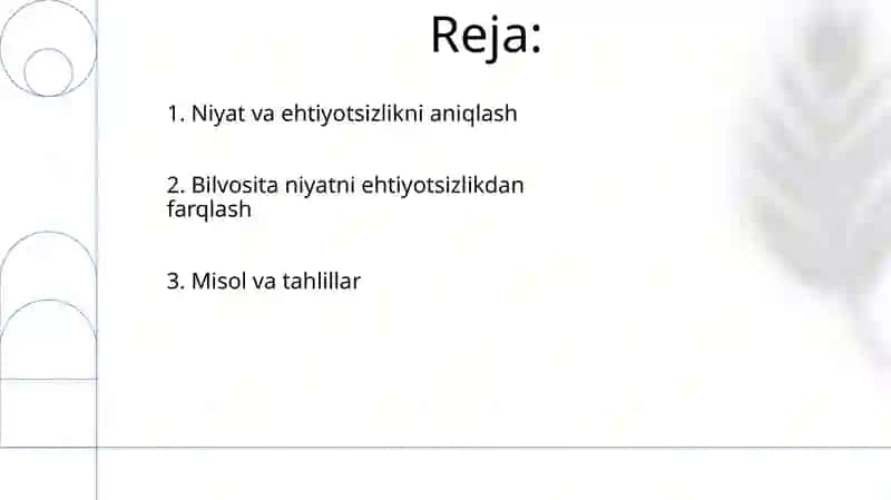 Jinoyat huquqida egri qasdning jinoiy o'z-o'ziga ishonishdan farqi 2