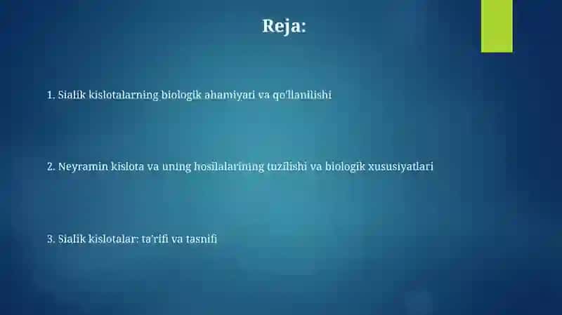 Neyramin kislota va uning xosilalaring tuzilishi va biologik xossalari 2