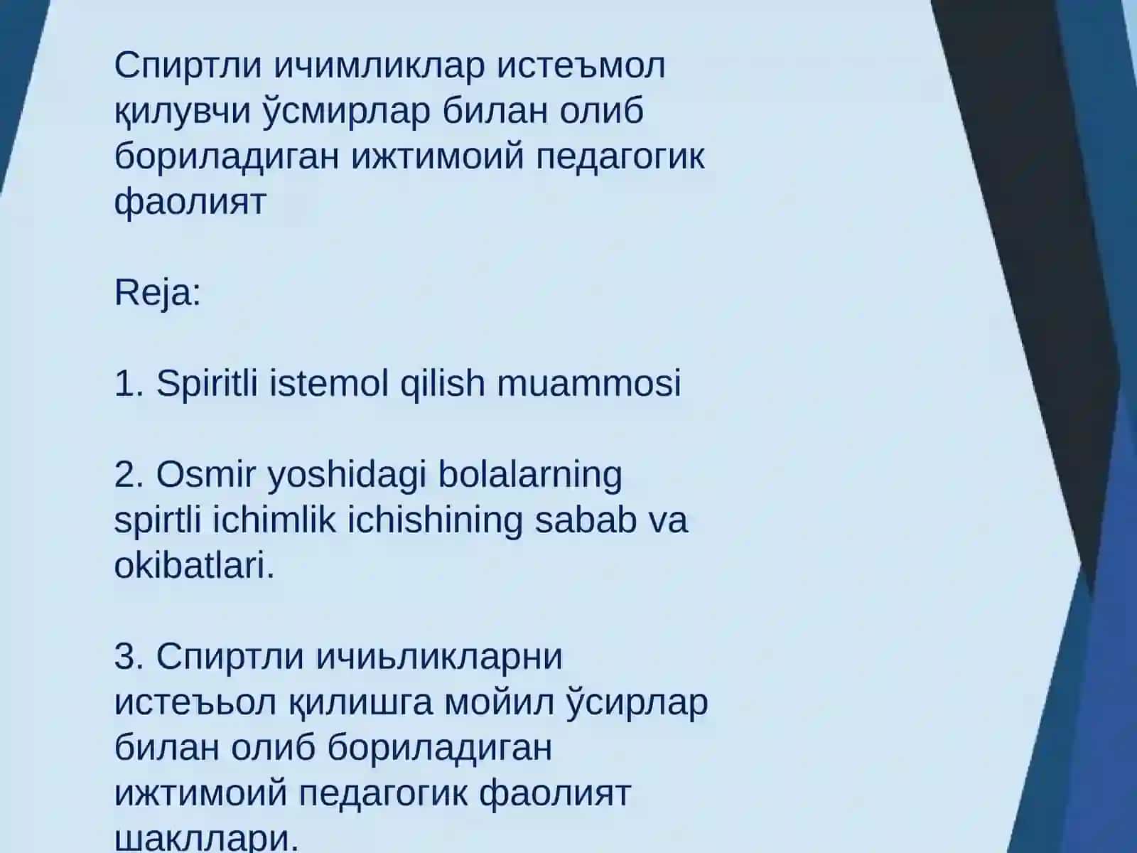Spiritli ichimliklar ishtemol qilish 2