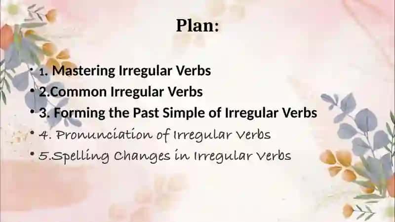 Past simple. Irregular verbs 2