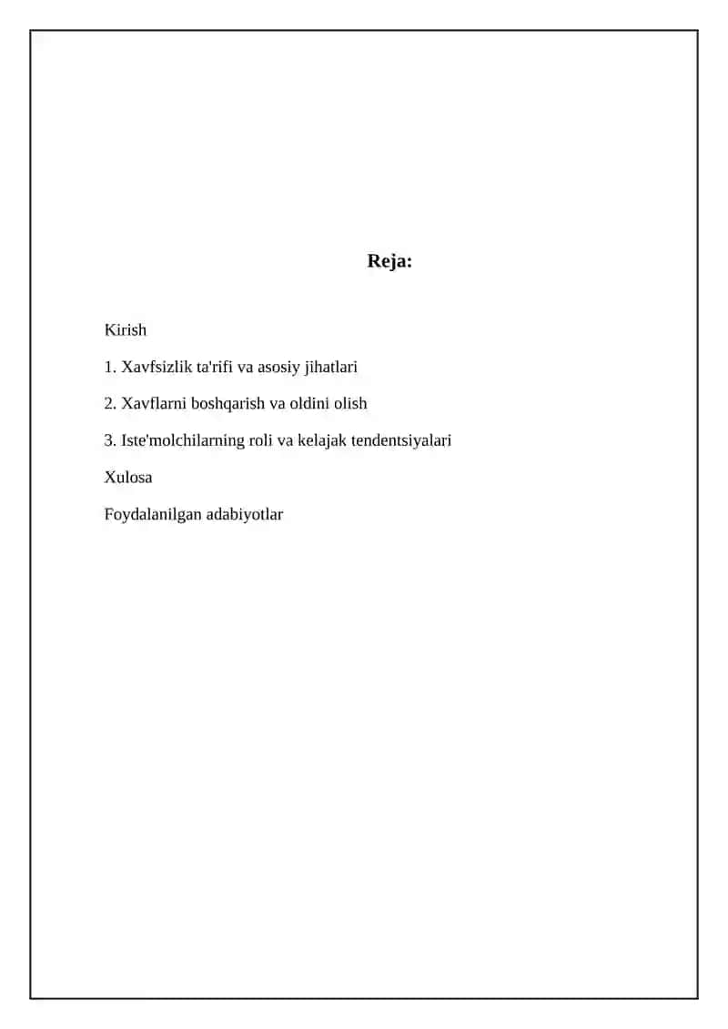 Oziq ovqat mahsulotlari xavfsizligi 2