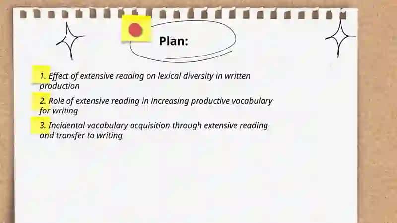 Extensive reading and vocabulary development in writing 2
