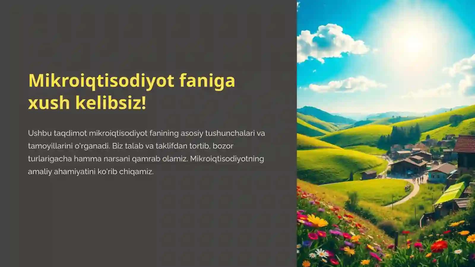 MIKROIQTISODIYOT FANI MAQSADI VA VAZIFALARI 2