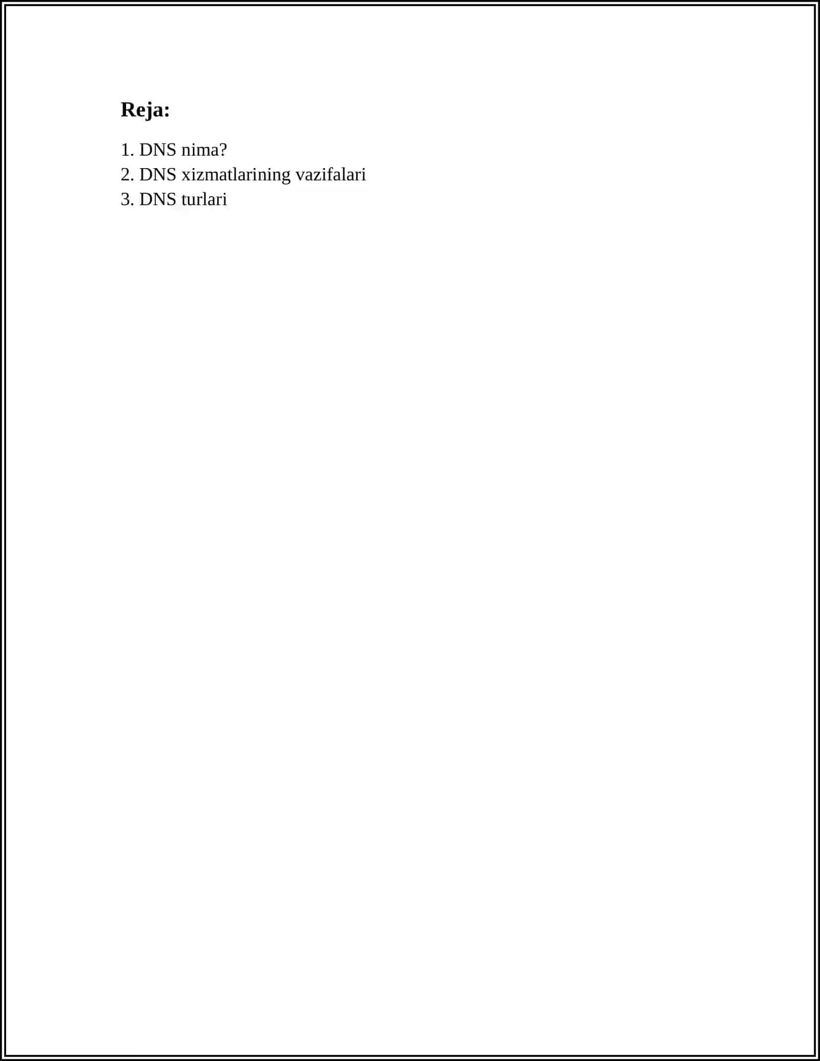 WINDOWS OPERATSION TIZIMIDA DNS XIZMATINI SOZLASH 2