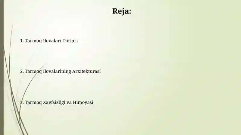 Tarmoq ilovalari 2