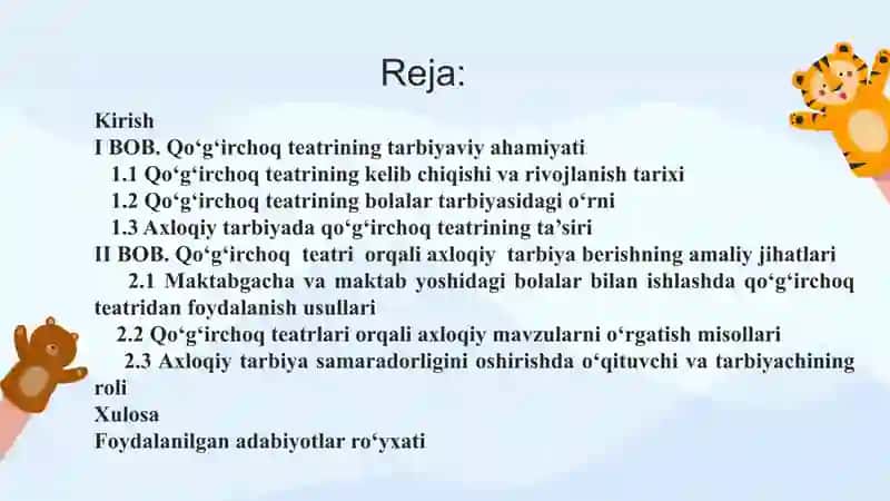 Qoʻgʻirchoq teatri orqali axloqiy tarbiya berish 2