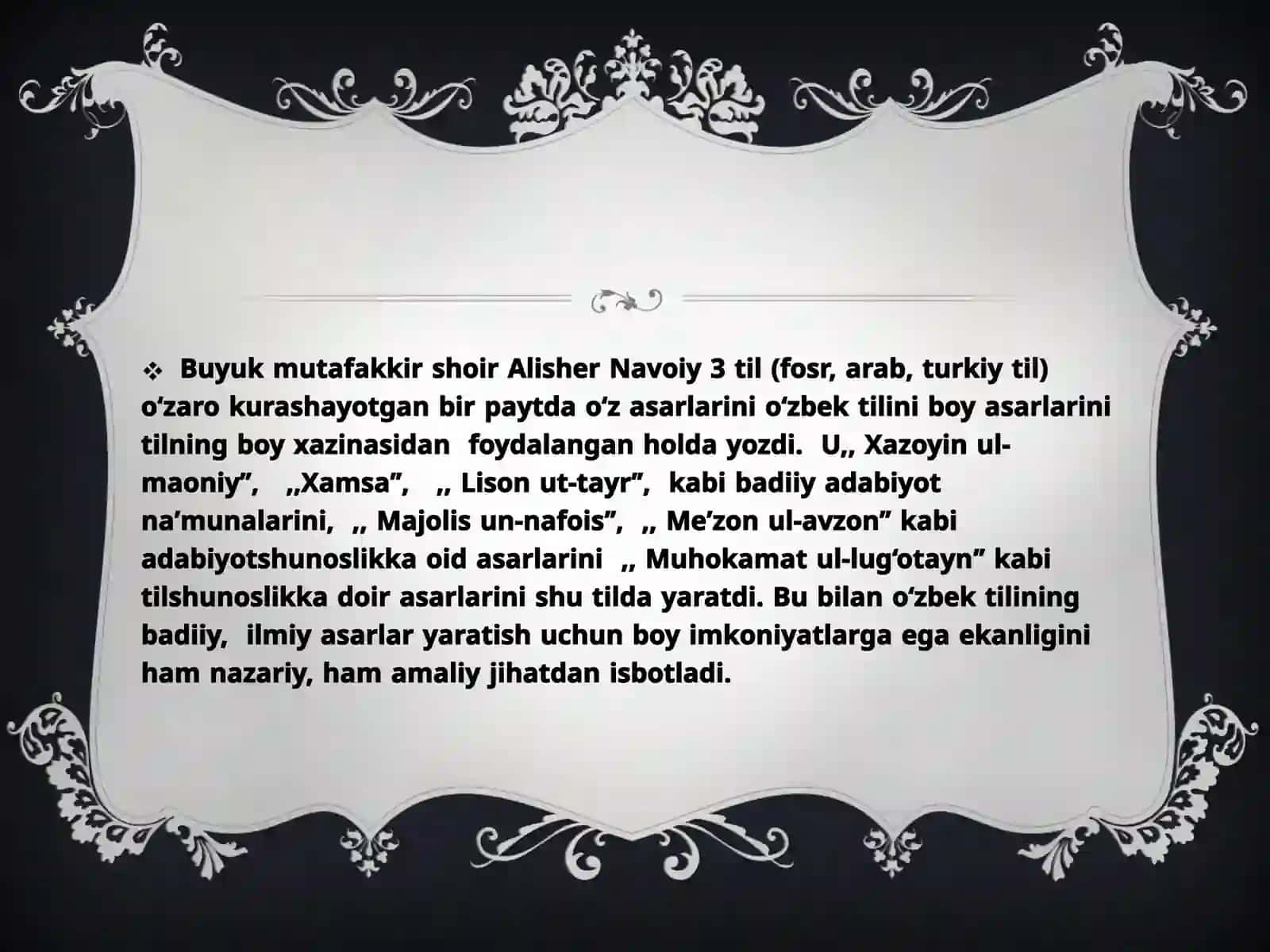 Alisher navoiy va chog‘ishtirma tilshunoslik. 2