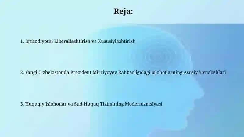Yangi O'zbekistonda Prezident Mirziyoyev Rahbarligida Amalga Oshirilayotgan Islohotlar 2