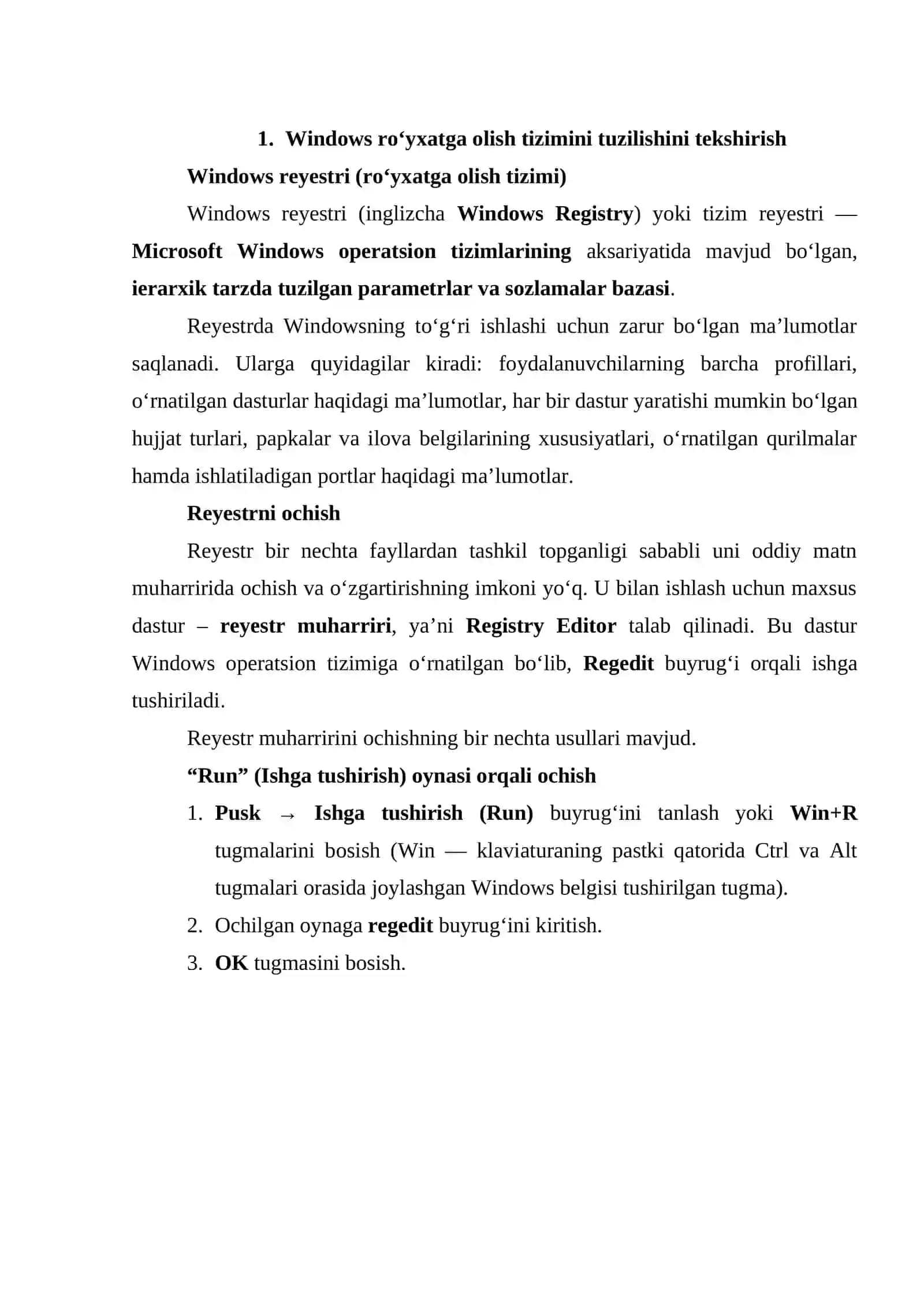 Operatsion tizimlar fanidan tayyorlangan 14-amaliy ish 2