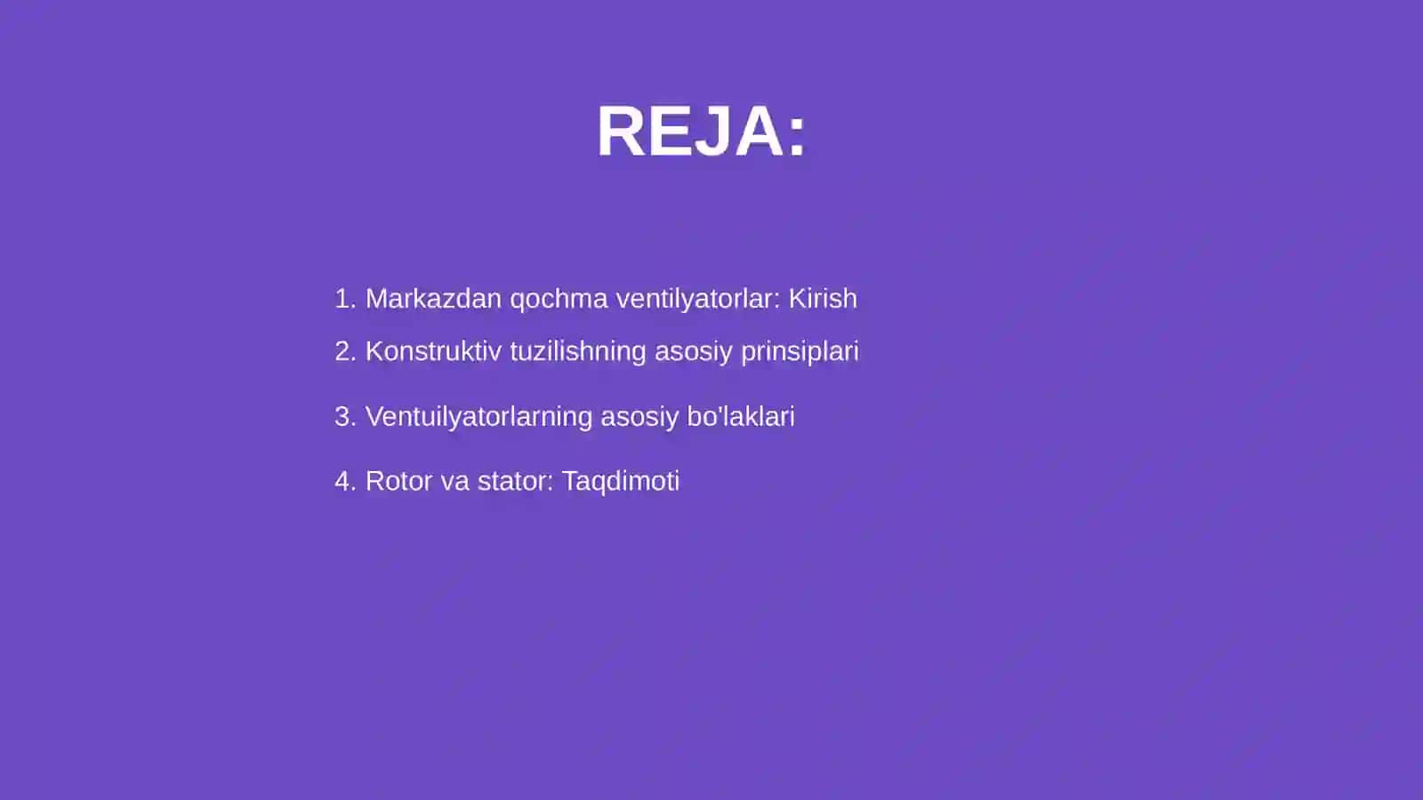 Markazdan qochma ventilyatorlarning konstruktiv tuzilishini urganish 2