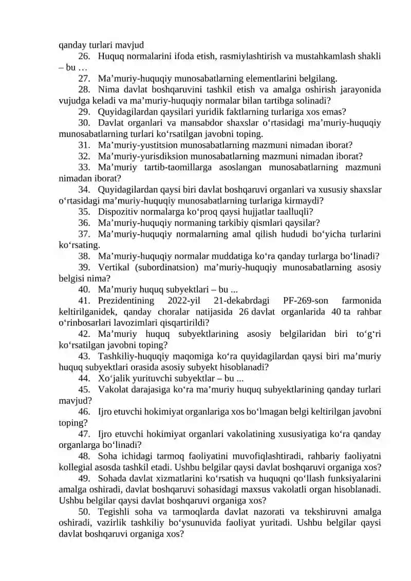 Davlat boshqaruvi va boshqaruv organlari 2