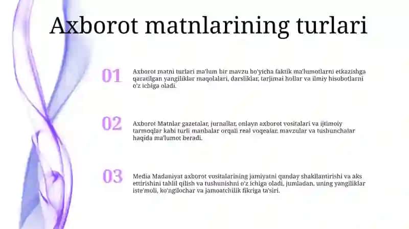 Axborot Matnlar Bilan Va MediaMadaniyat 2