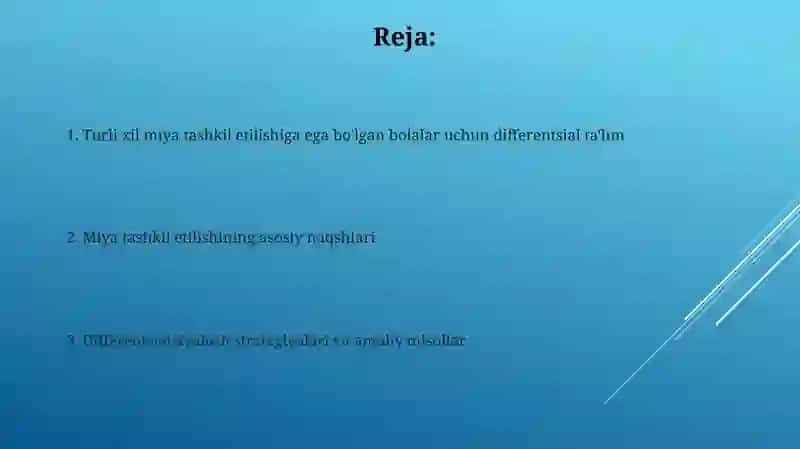 Muvaffaqiyatli differentsiallash misollari 2
