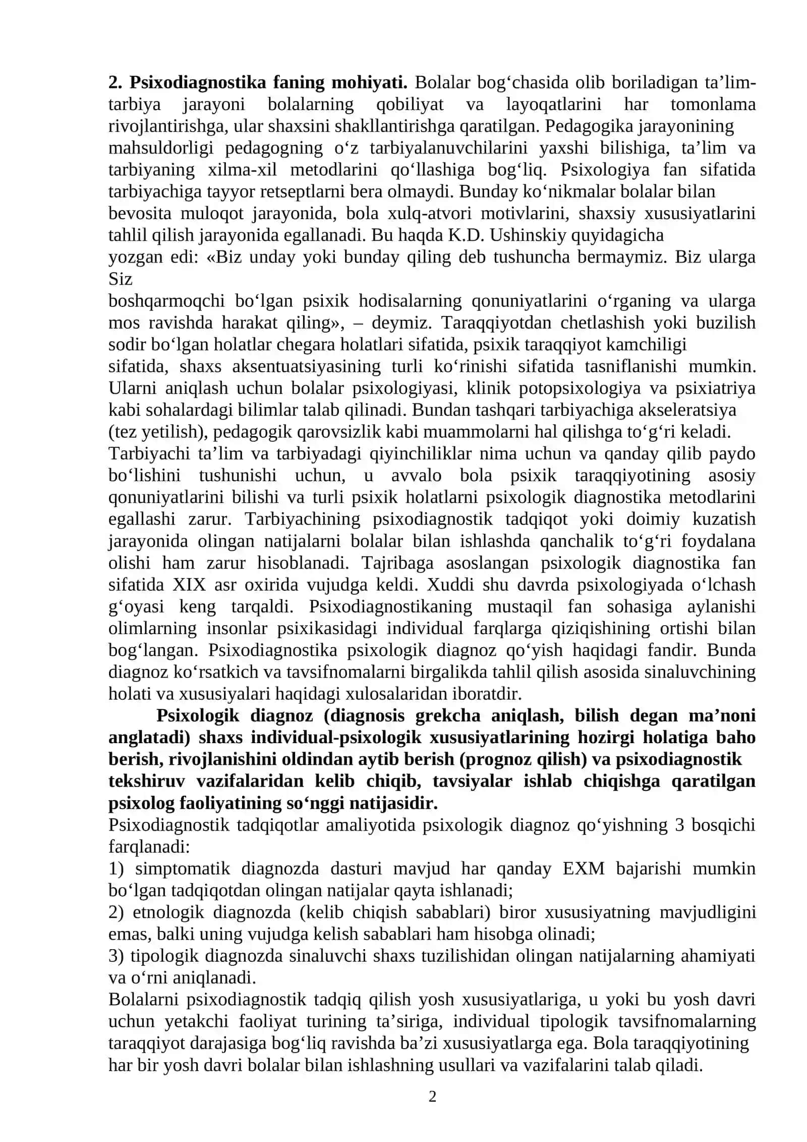 BOLANING MAKTABGA TAYYORGARLIGINING PSIXODIAGNOSTIKASI 2