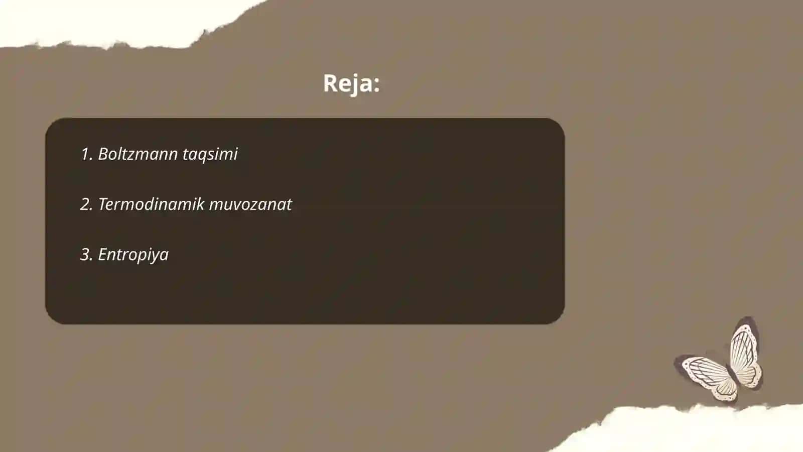 Bolsman taqsimotida barometrik formulani toping 2