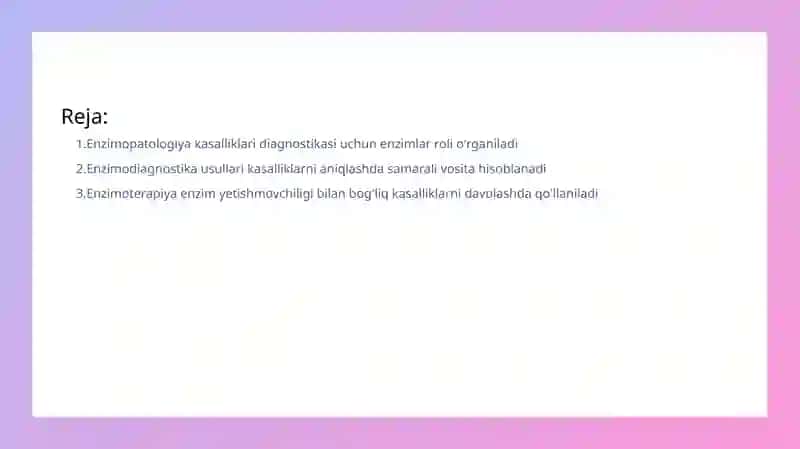 Tibbiy Enzimologiya Muammolari 2