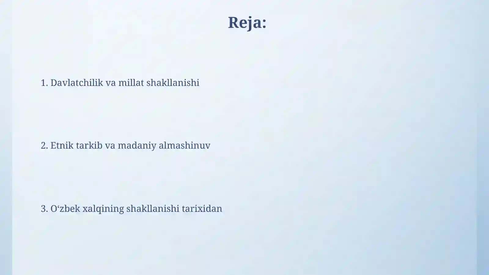 O'zbek xalqining shakllanishi masalasi 2