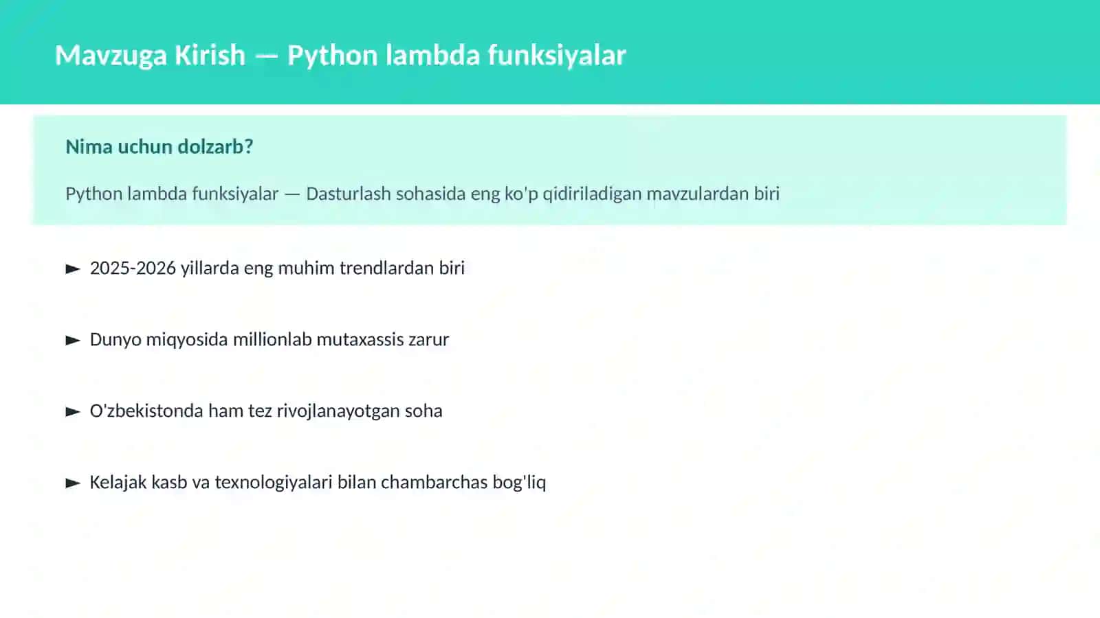 Python lambda funksiyalar 2