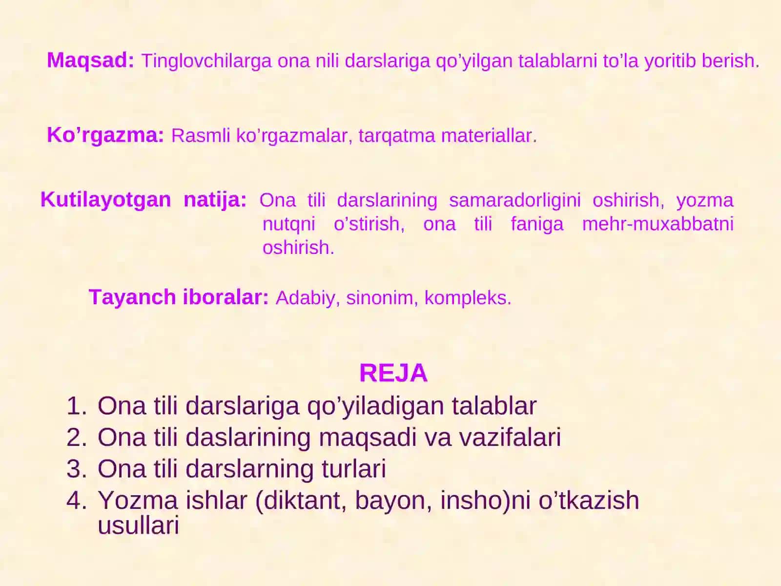 Boshlang`ich sinflarda takrorlash darslari 2