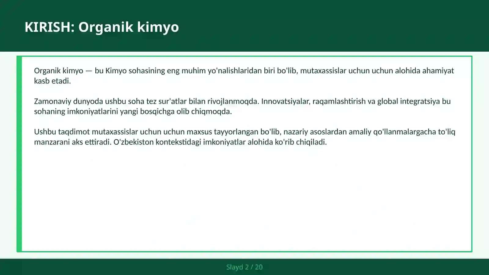 ORGANIK KIMYO 2