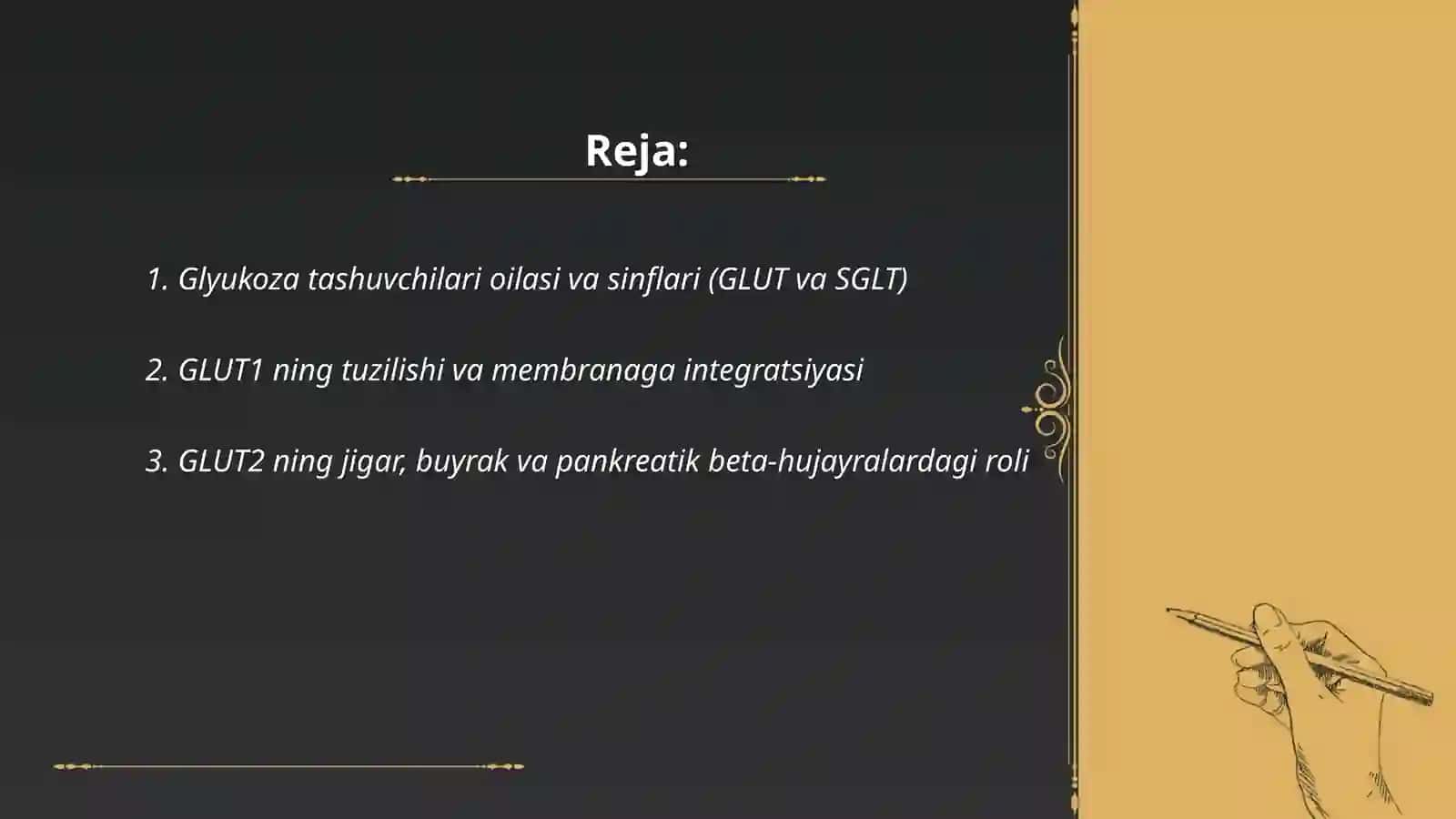 Glyukoza tashuvchilari tuzulishi spetsifikligi va klinik ahamyati 2