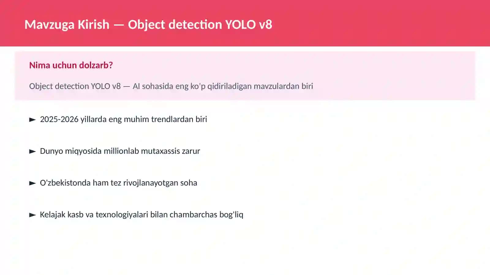 Object detection YOLO v8 2