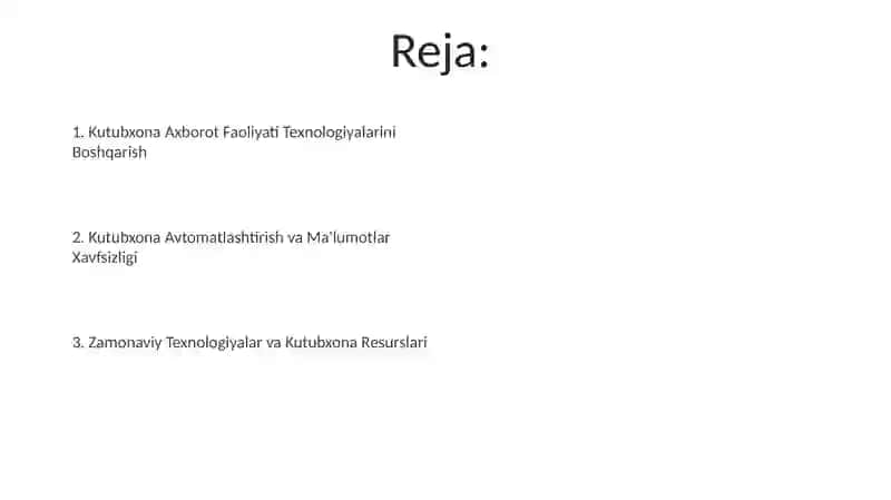 Kutubxona Axborot Faoliyati Texnologiyalarini Boshqarish 2