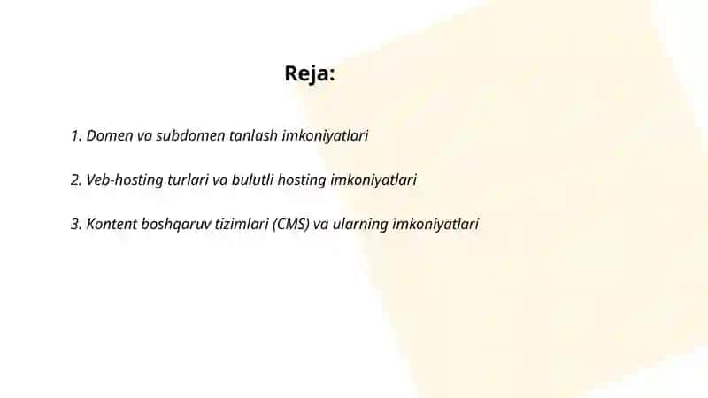 Sayt yaratish imkoniyatlar 2