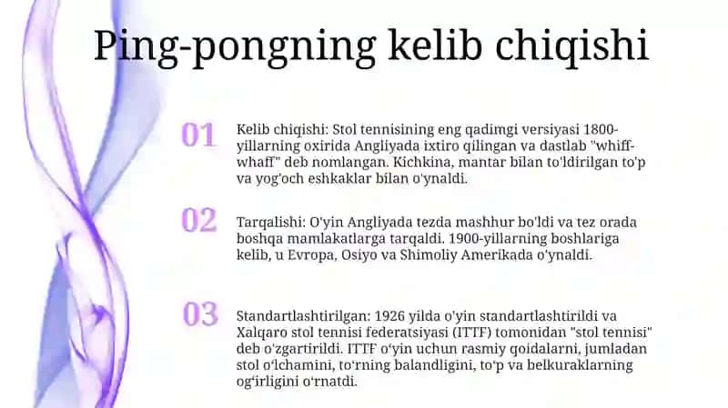 Stol Tenisini Kilib Chiqish Tarixi 2