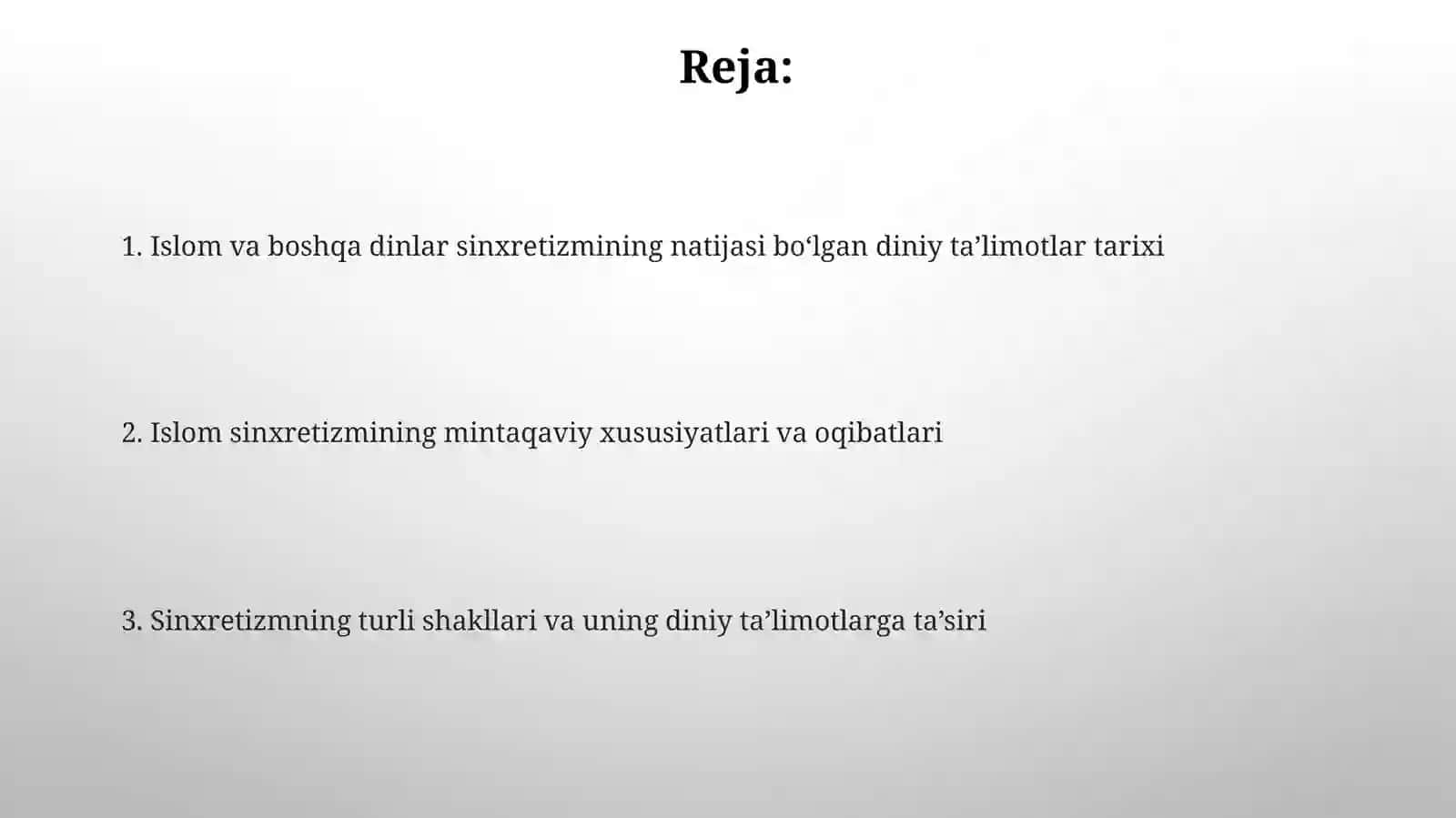 Islom va boshqa dinlar sinxretizmining natijasi boʻlgan diniy ta’limotlar tarixi 2
