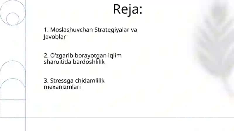 O'simliklarning noqulay omillarga chidamliligi 2