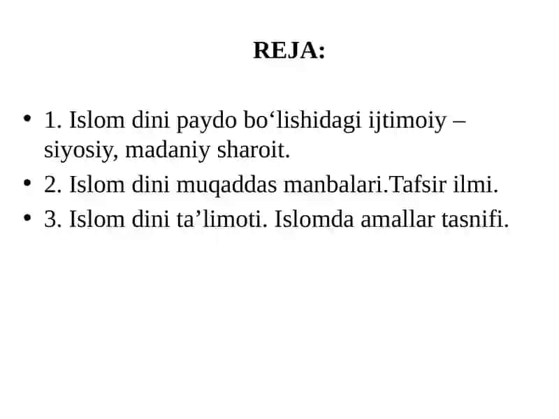 ISLOMDINI TARIXI VA MOHIYATI 2