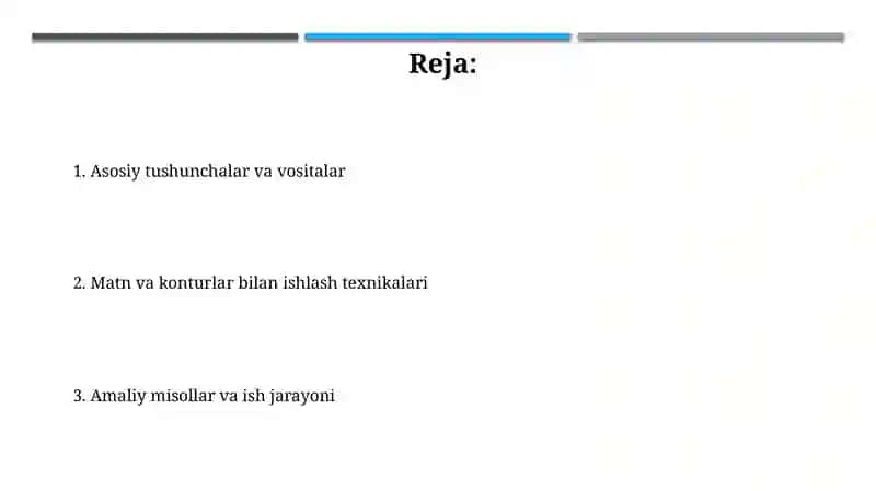 Rastrli grafik muharrirda matn va konturlar bilan ishlash 2