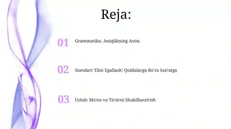 Madaniy nutqning grammatik va uslubiy me'yorlari bo'yicha mashq 2