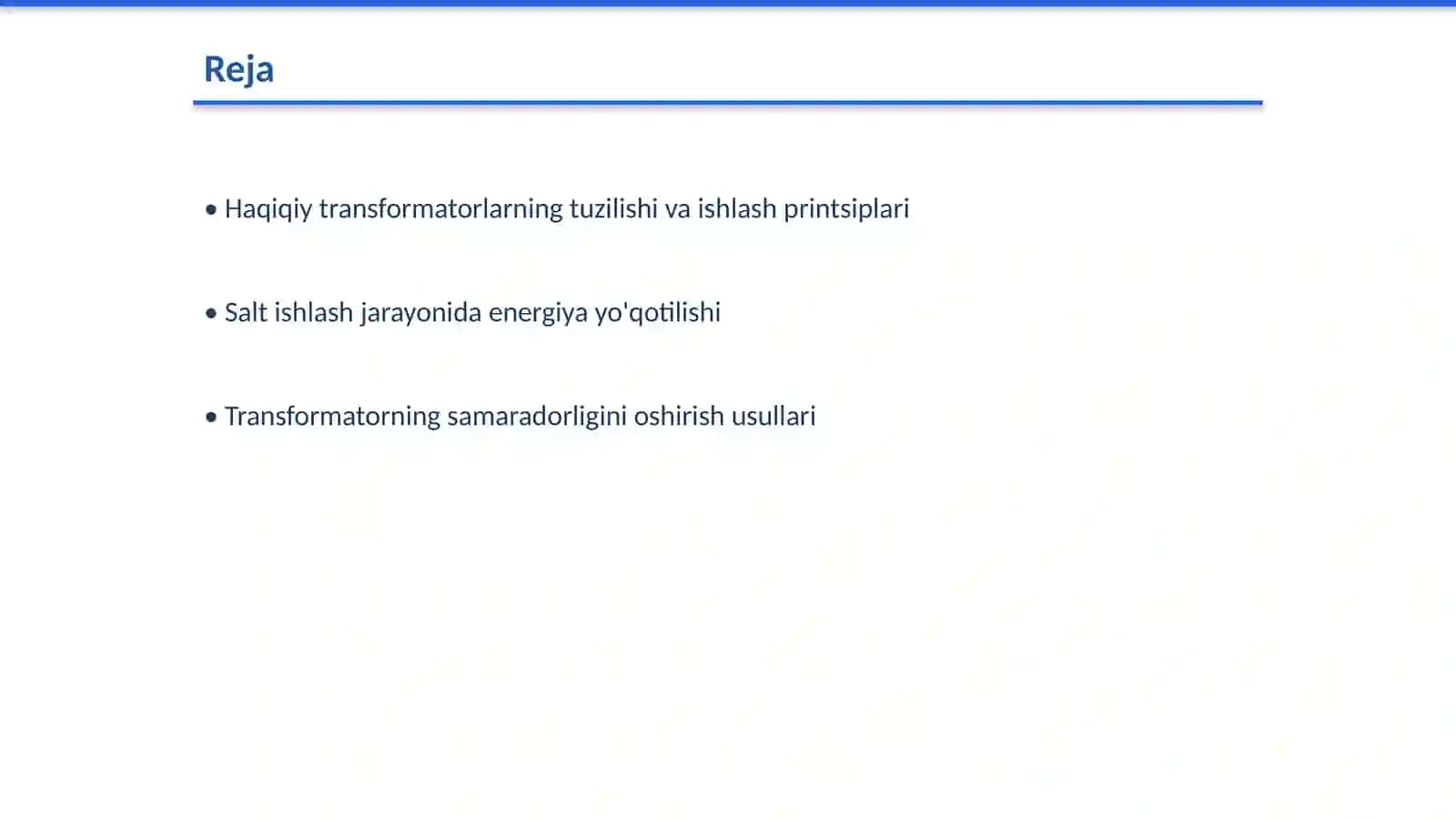 Haqiqiy transformatorning salt ishlashi 2