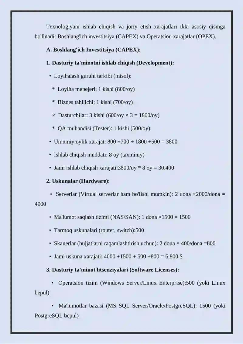 Xizmat yozishmalari bilan ishlash texnologiyalarini ishlab chiqish 2