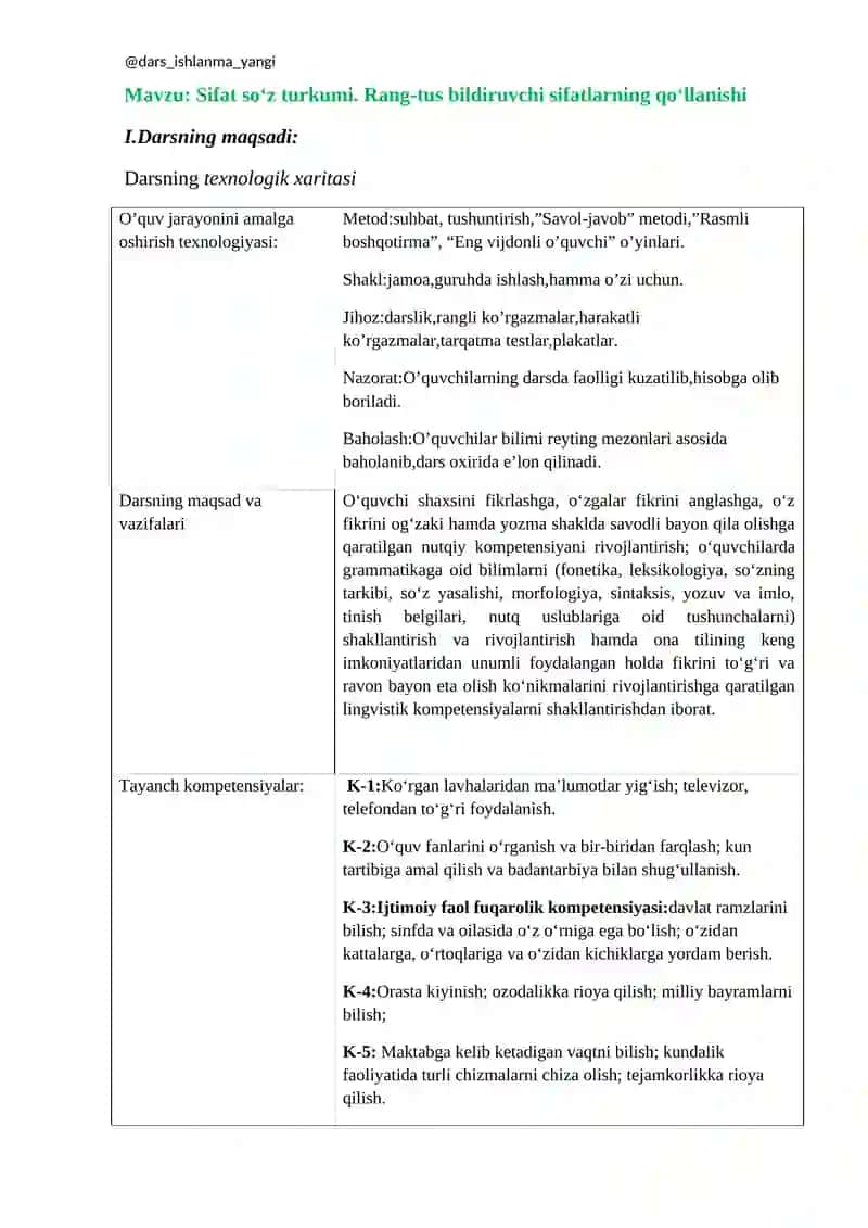 Ona tili o‘qitish metodikasi 2
